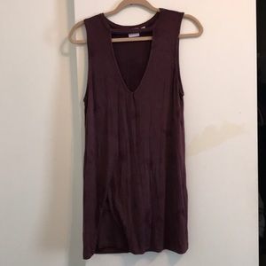 Burgundy cut out dress
